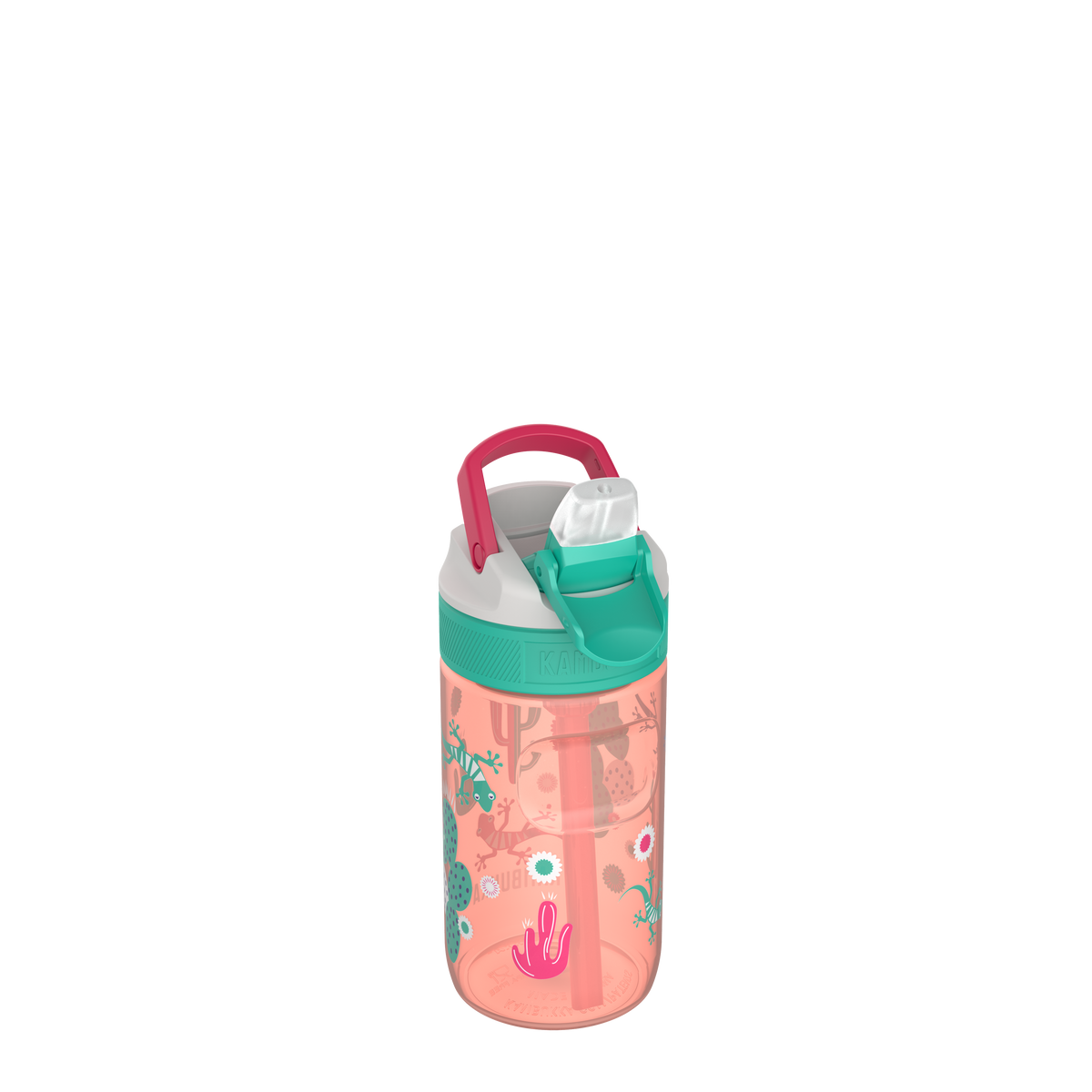 Cactus and Flamingo Kids Leak Proof Water Bottles with Push Button Lid and  Spout - 16 Ounces —