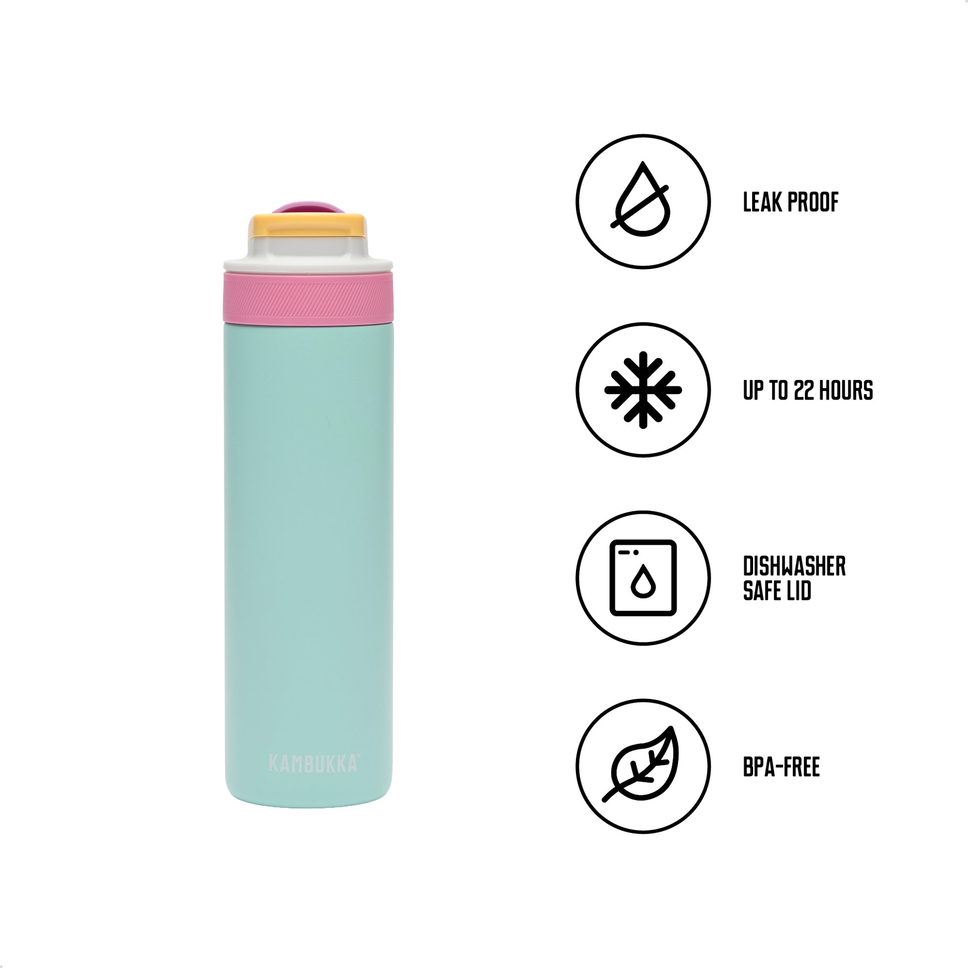 Kambukka Lagoon geïsoleerde waterfles 600 ml - Digital Lavender met Kambukka Lagoon geïsoleerde waterfles 600 ml - Digital Lavender met
